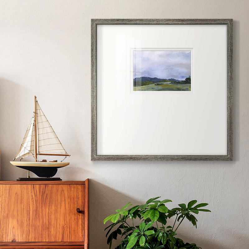 Amna Pastoral Horizons II, reproduction d'art encadrée, H 17 po x l 17 po x P 1,25 po
