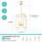 5 - Light Dimmable Lantern Square/Rectangle Chandelier-413200722