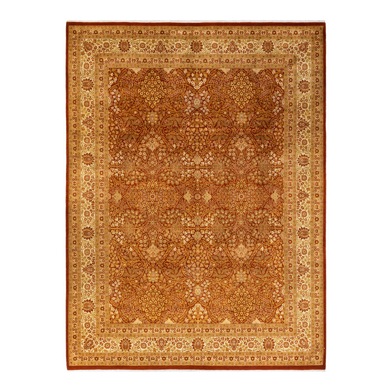 Tapis unique en laine noué à la main 8 pi 2 po x 10 pi 10 po nouvel âge Eury