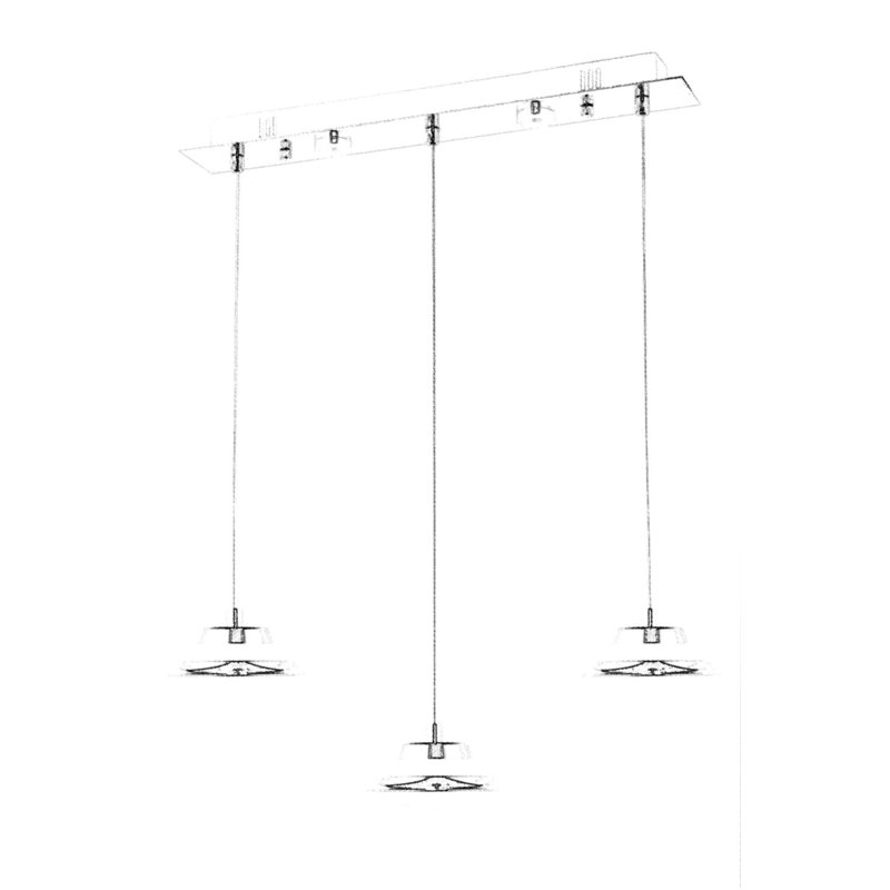 Lustre unique à 3 lumières