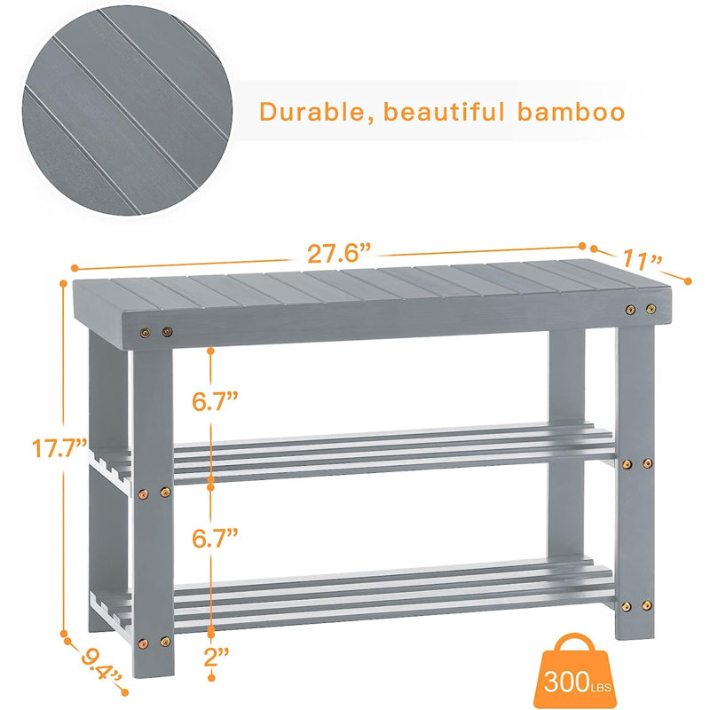 Merchelle Wood Storage Bench