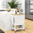 Utility Kitchen Cart On Wheels, White - Rubberwood Surface & Drawer, Cabinet For Organizing Items Workstation With Cabinet, Drawer And Shelf Build Versatile Storage Essentials