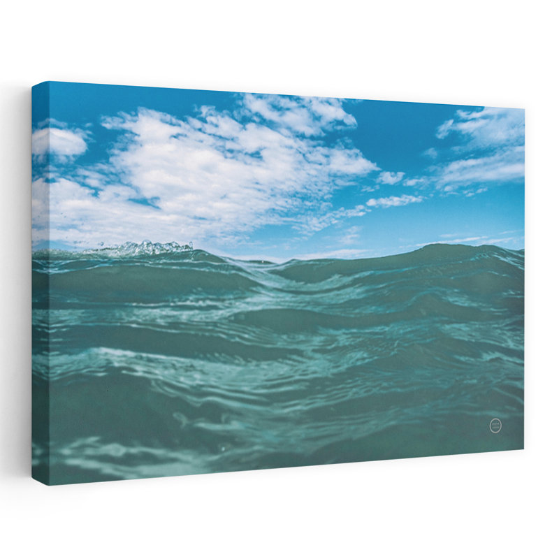 Dominicain Océan II - Nuage bleu / blanc / turquoise, H 60 po x l 40 po