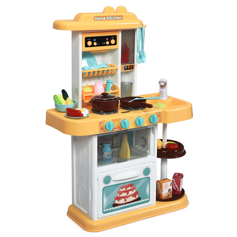 Kids Cooking Kitchen Toy Set, Yellow