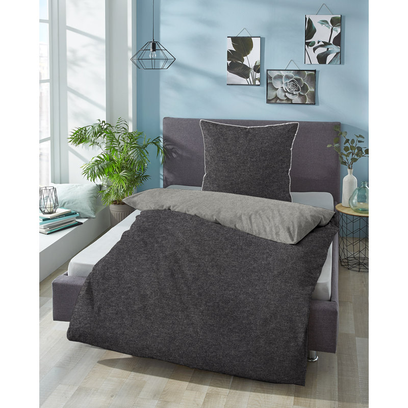 Bed Linen, 155 x 220 cm - 1 Pillowcase (80 x 80 cm), Blackberry