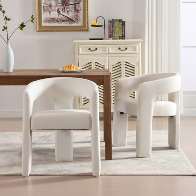 Modern Upholstered Barrel Dining Chairs