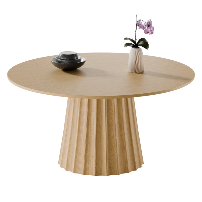 Table de salle à manger en bois massif, H 30 po x L 60 po x l 60 po, Chêne