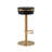 Swivel Upholstered Faux Leather Adjustable Height Counter Stool with Stainless Steel Frame-66939992