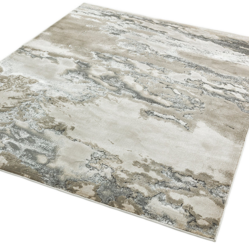 Aurora AU02 Cloud Metallic Area Rug, Rectangle 200 x 290 cm, Silver