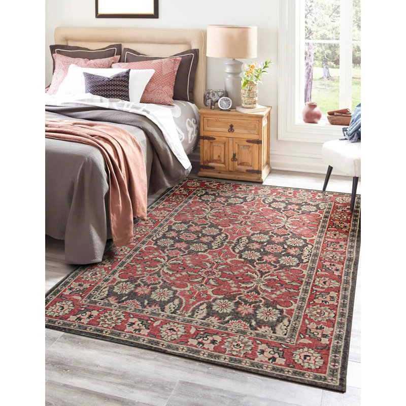 Jelayne Classic Rust Hand Knotted Wool Traditional Oriental Area Rug, Rectangle 6' x 9'