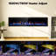 Recessed or Wall Mounted Electric Fireplace, Logs & Crystals, Remote Control,Remote Control, Timer, Dimmer, 12 Flame Colours, 750/1500W, Narrow Bezel-405497122
