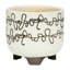 S/2 Ceramic 6/8" Scribble Footed Planter