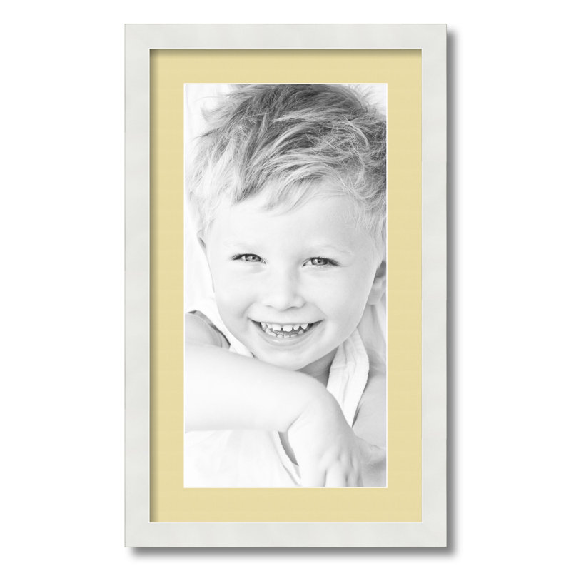 Cadre pour photo simple blanc mat 10 "x 20", Bouton d'or