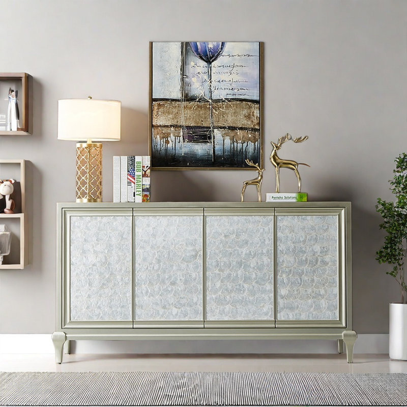 Buffet Minimalist, Blanc argenté