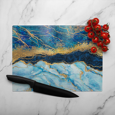 Stone Texture Glass Chopping Board