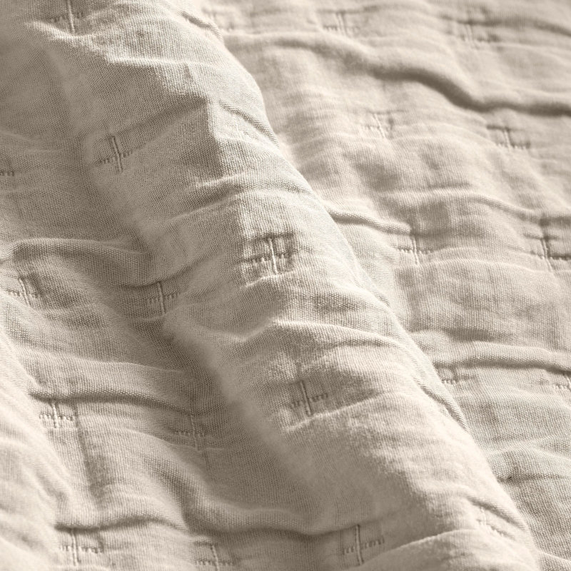 Popple Modern & Contemporary Cotton Duvet Cover, Putty, King Duvet Cover + 2 King Shams