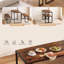 MAXLEAD Space-Saving Dining Table Set with 2 Benches-102900548