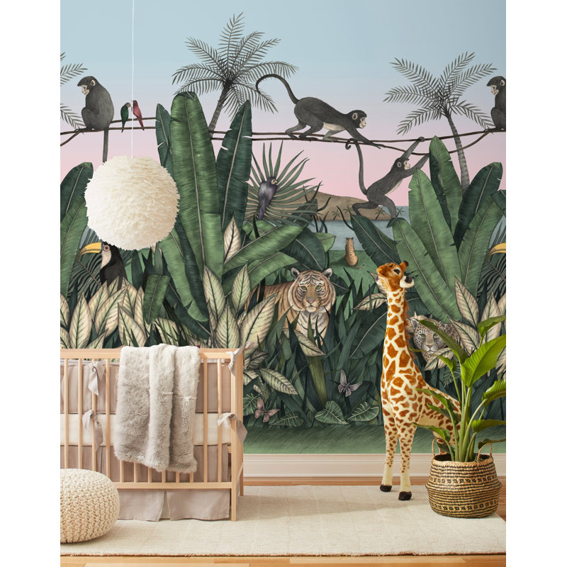 Peinture murale Bengal Sunrise | Lever de soleil / pré-collé / murale - 96 po x 142 po