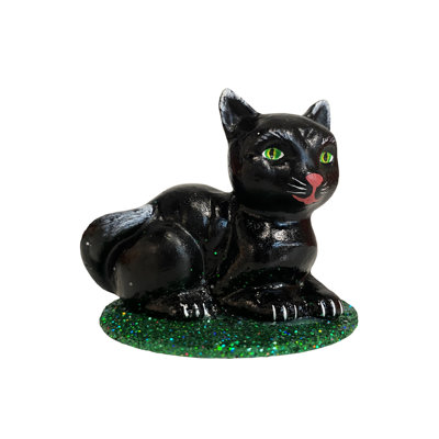  Black Cat Figurine Collectible Animal Decor