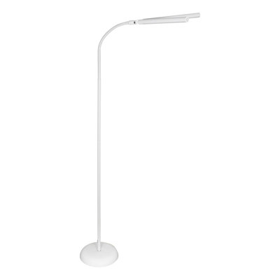 Kinard 125cm White LED Task Floor Lamp