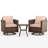 Kisner 3 Pieces Rocking Swivel Wicker Patio Chair With Cushions And Table-59378075