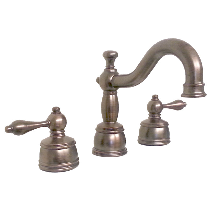 Robinet de lavabo à bec ajustable avec poignée en J à deux poignées à levier Banner, Bronze Antique