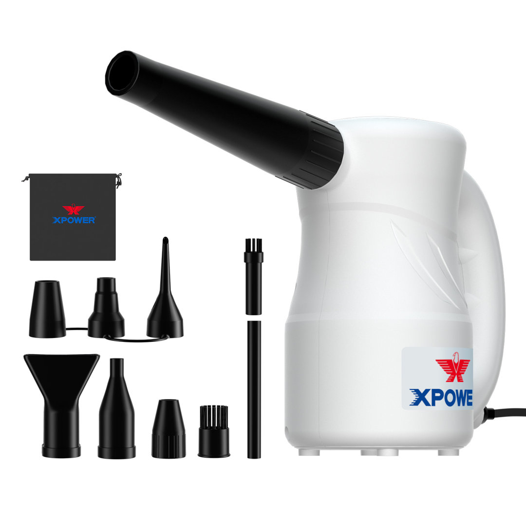 XPOWER Cyber Duster Electric Air Duster for Dusting Drying Inflating Blowing Car Detailing Computer Maintenance Leaf Blowing High Performance Motor Ec