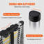 Telescoping Ladder 18.5 Ft Aluminum, One Button Retractable, 400 Lbs, Non Slip, Multi Purpose, Collapsible Extension