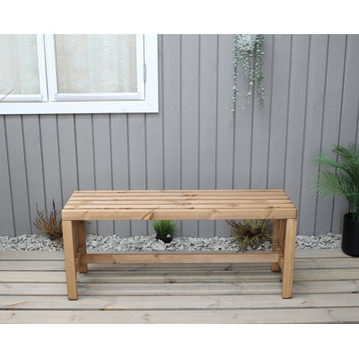 Madhav Solid Wood Pine Outdoor Bench