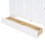 Lit escamotable double avec port USB et grand tiroir, blanc-217644951-217644944