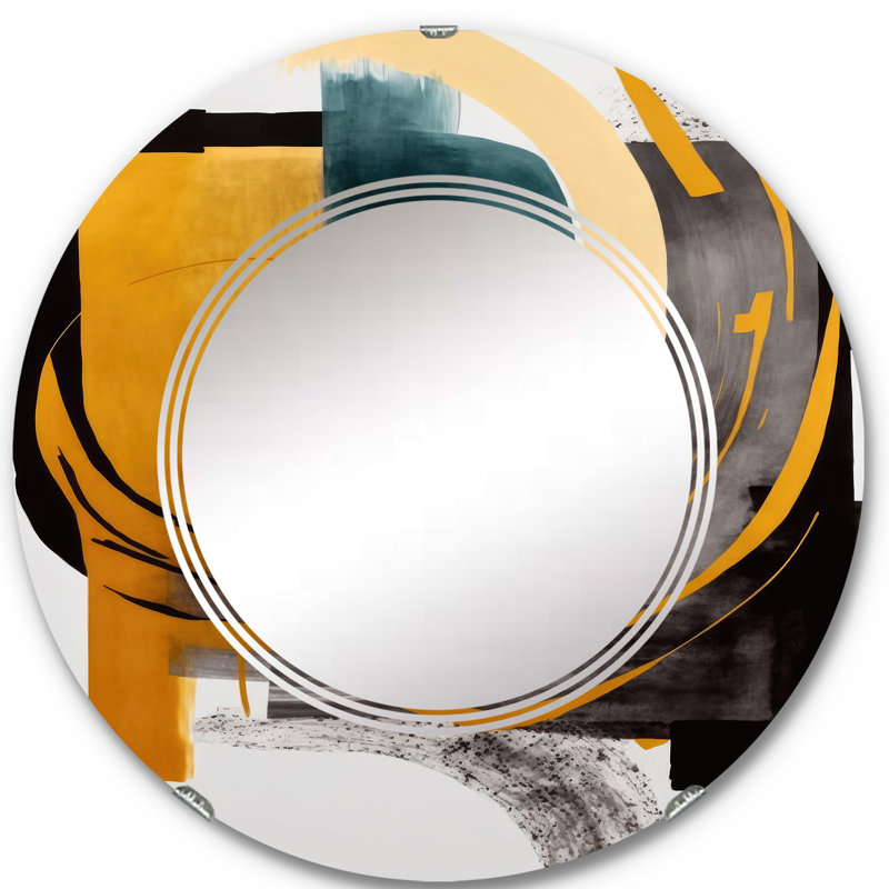 Piermichele - Miroir mural moderne transitionnel Art Deco IV, 24 po x 24 po