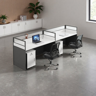 Rectangle 2 Person Benching Workstation with Cabin
