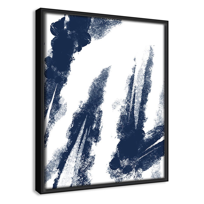 Ferne Navy Striking Seam 2 - reproduction d'art, Toile avec cadre noir, H 11,5 po x l 9,5 po x P 2 po