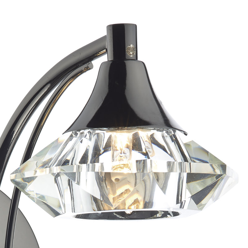 Greenhaw Armed Sconce, Black Chrome