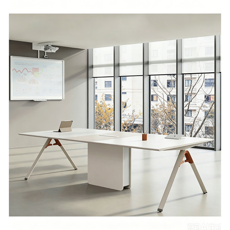 Grande table de conférence multi-personnes pour petits et moyens bureaux