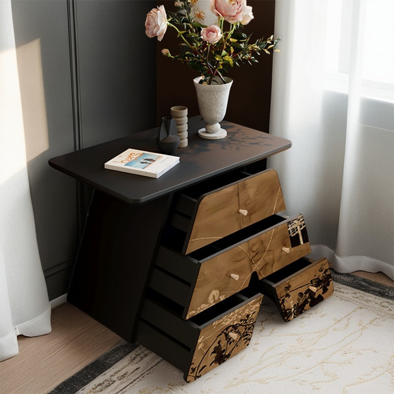 Armoire décorative moderne, Noir