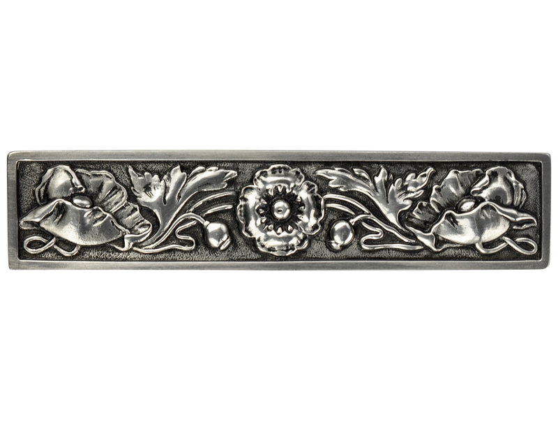 English Garden Bar / Handle Pull, Brilliant Pewter