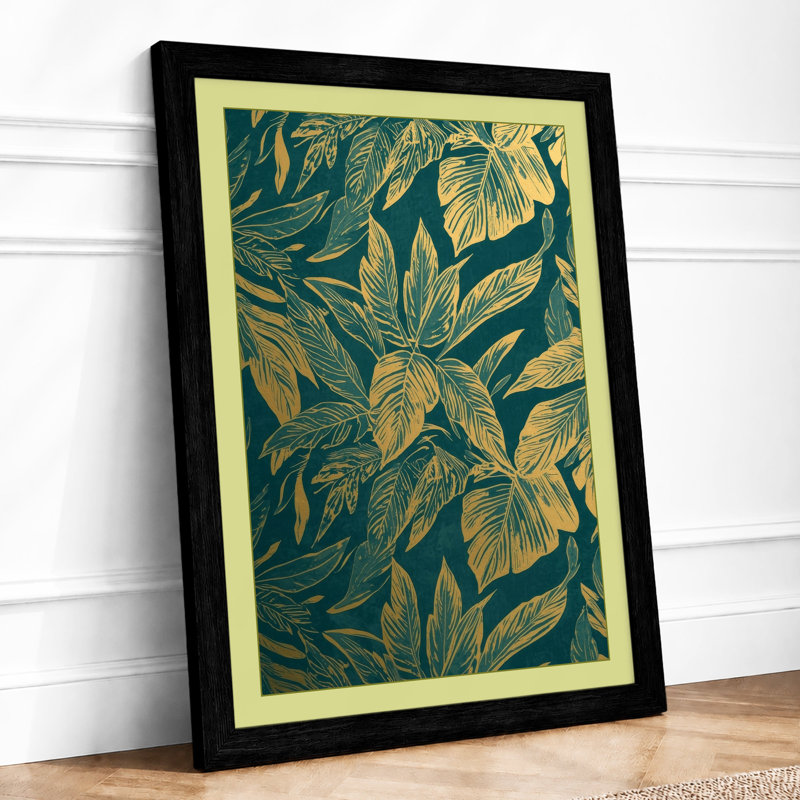 Golden Garden Botanical - Framed Print, Black, A3 - 42.0 x 29.7 cm