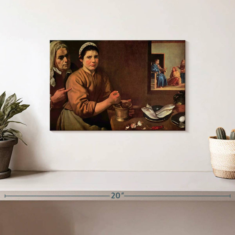 Christ dans la maison de Marie-Marthe, H 8 po x l 12 po