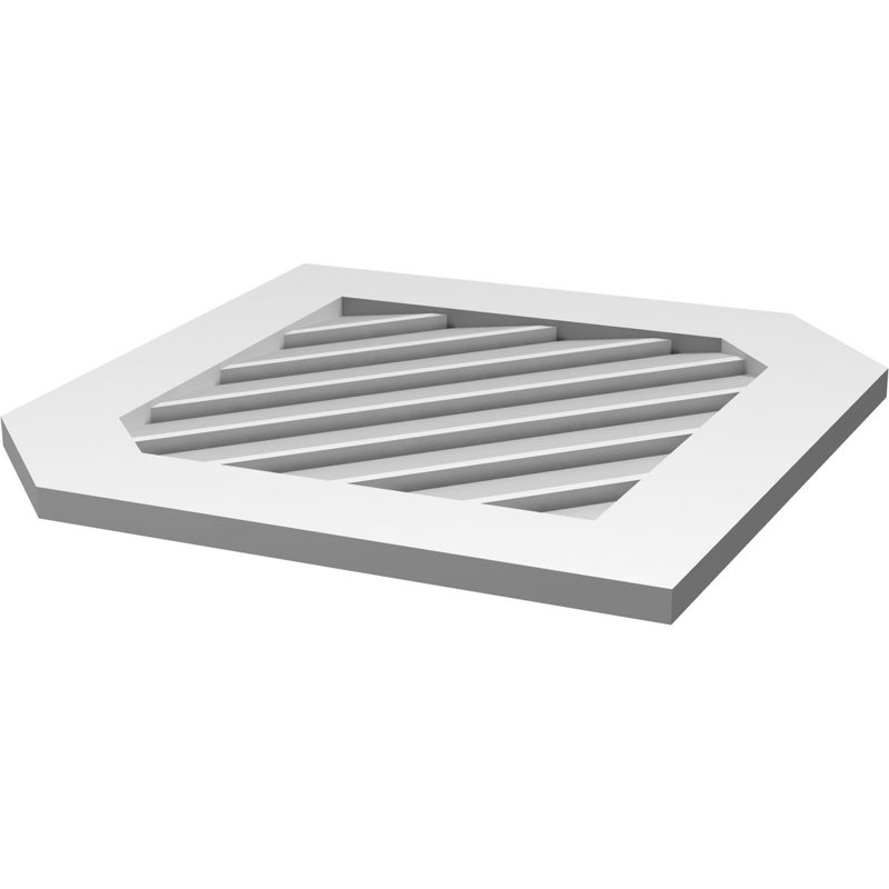 Bouche verticale verticale à hauteur réglable 11/12 po, H 1 po x l 28 po x L 32 po