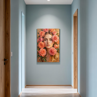 Portrait floral de la Saint-Valentin avec des roses et des couleurs douces