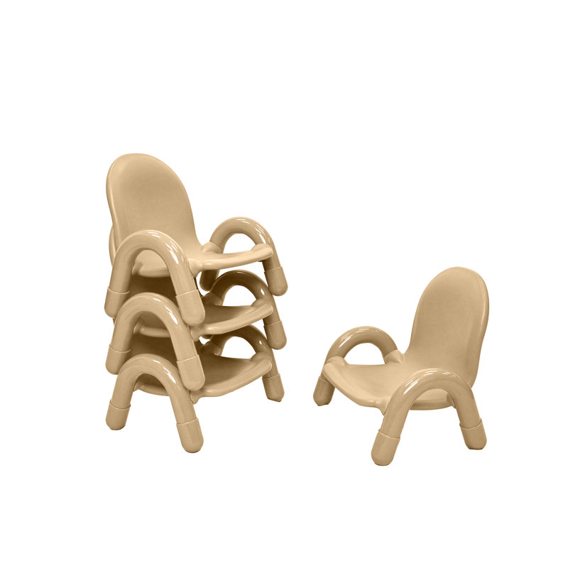 Chaise pour enfant Baseline - ensemble de 4, 5", Tanné, 4