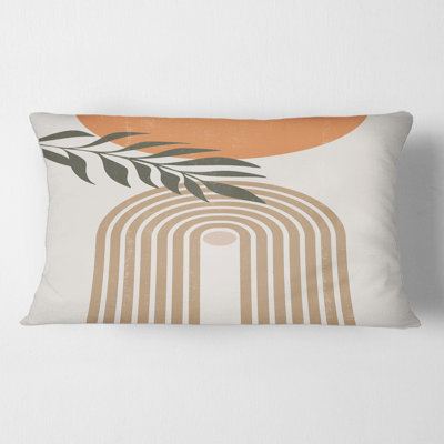 Housse et insert pour coussin rectangulaire Sun Moon Leaves I