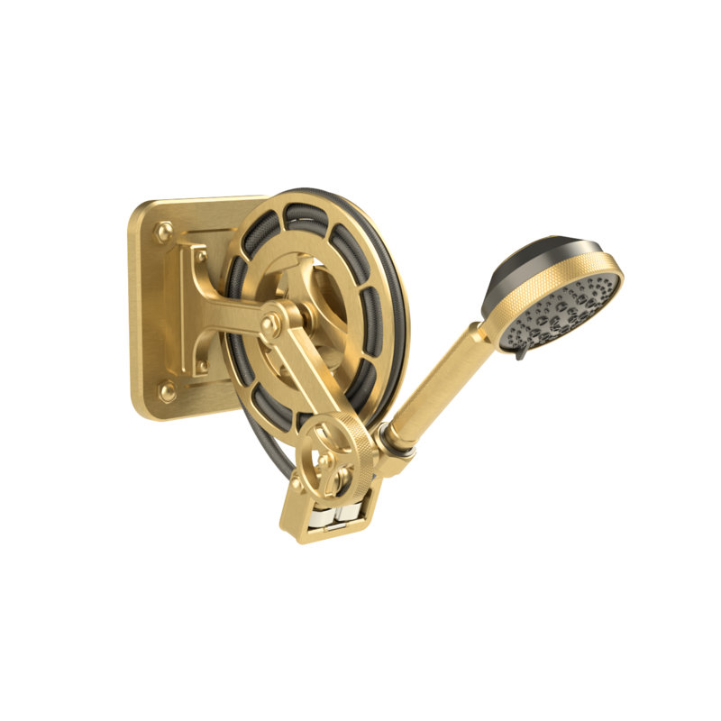 Argonaut Retractable Wall Mount Wheel System, Chardonnay