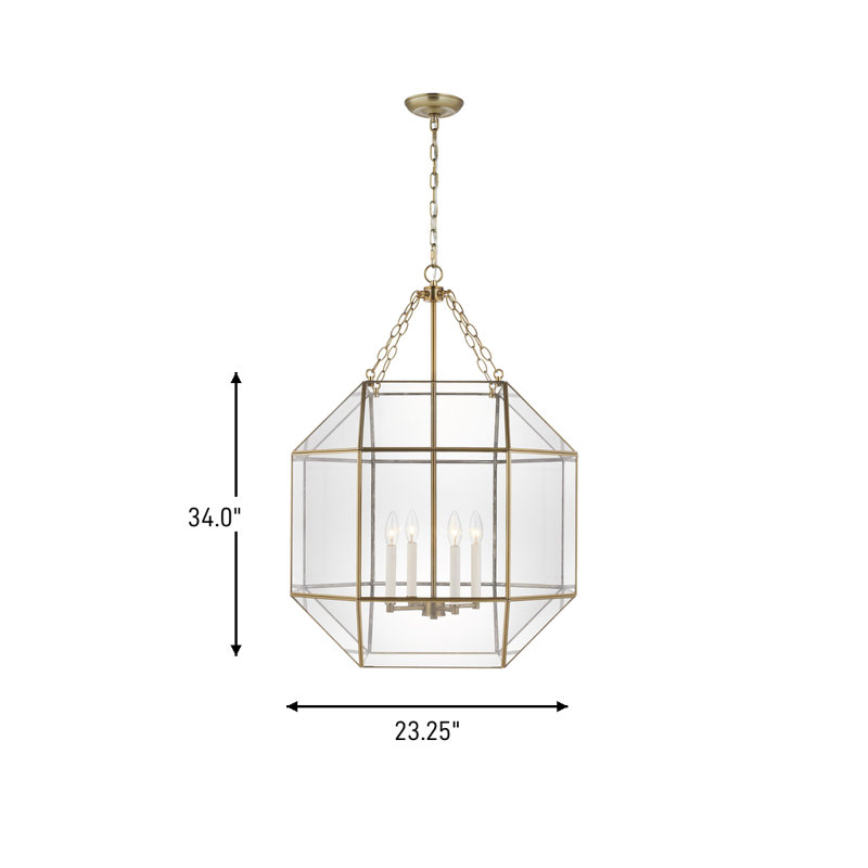 Morrison 4 - Light Pendant, 60W, Satin Brass, No