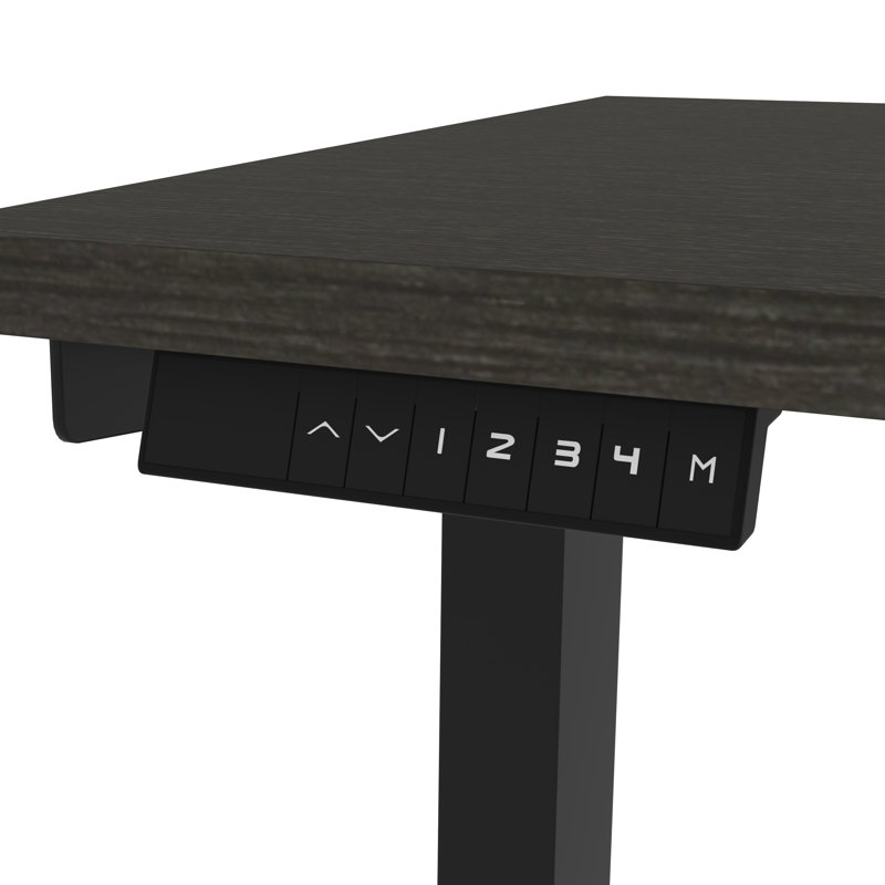 Adjustable Standing Desk, 45" H x 48" W x 24" D, Deep Gray
