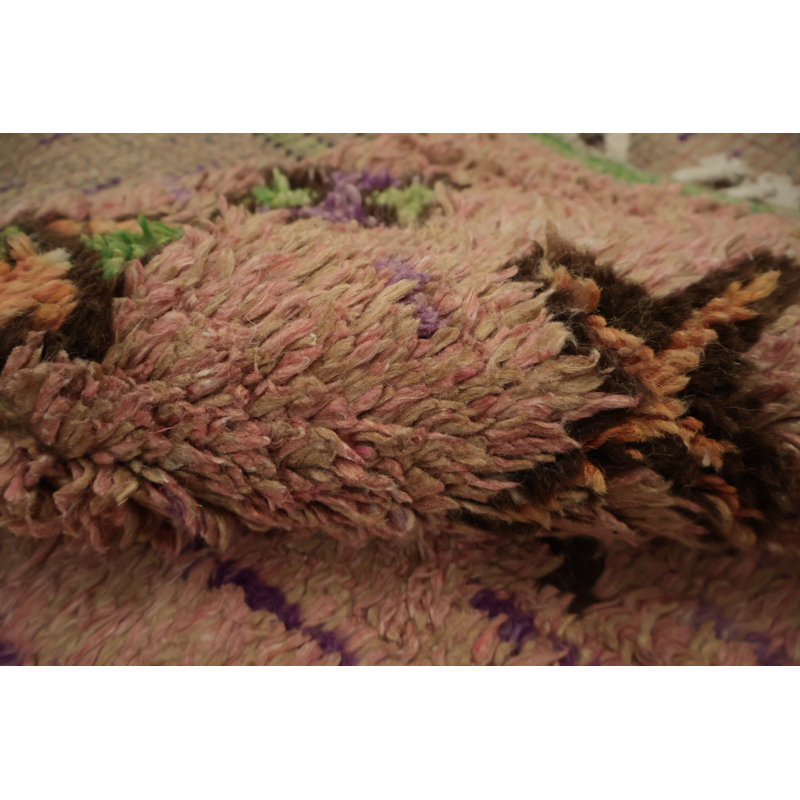 Tapis marocain élégant fusion de couleur et de géométrie 9 x 12
