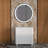 27.3'' Single Bathroom Vanity with Ceramic Top with Mirror-695978194