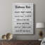 Simple Bathroom Rules -Custom Wrapped Gallery Cavas-345566159