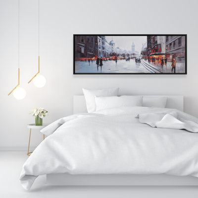 Street Scene With Cars Print On Canvas